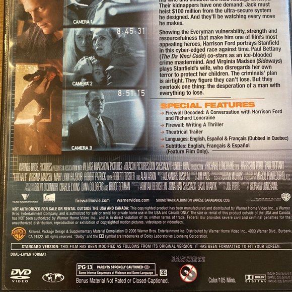 Firewall w/Harrison Ford & Paul Bettany DVD - Picture 5 of 5